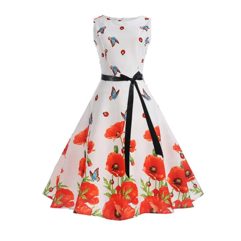 Robe Femme Women Summer Dresses Fashion Floral Print Sleeveless Robe Vintage Pinup Dress 50s 60s Rockabilly Party Vestidos 16
Robe Femme Women Summer Dresses Fashion Floral Print Sleeveless Robe Vintage Pinup Dress 50s 60s Rockabilly Party Vestidos 16