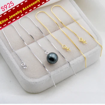 S925 Sterling Silver Earrings Chain Settings Women DIY Pearl Earrings Holder Women DIY Earrings Components 3Pairs/Lot
S925 Sterling Silver Earrings Chain Settings Women DIY Pearl Earrings Holder Women DIY Earrings Components 3Pairs/Lot