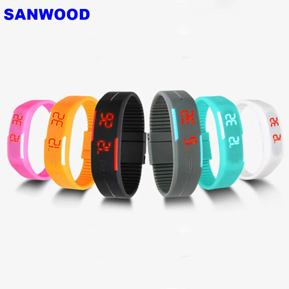 Charming Wristwatches Unisex Men's Women's Silicone Red LED Sports Bracelet Touch Digital Wrist Watch
Charming Wristwatches Unisex Men's Women's Silicone Red LED Sports Bracelet Touch Digital Wrist Watch