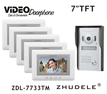 ZHUDELE New Arriva Doorbell Intercom System 7" Video Door Phone Touch button Kits Night Vision 700TVL HD Home House Security 1V5
ZHUDELE New Arriva Doorbell Intercom System 7" Video Door Phone Touch button Kits Night Vision 700TVL HD Home House Security 1V5