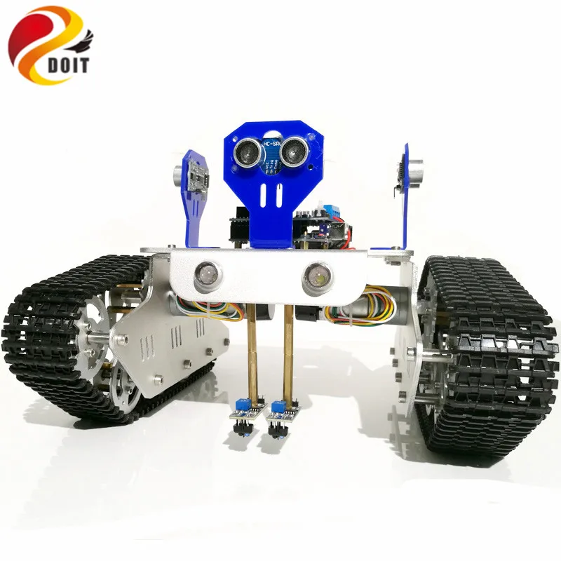 Wireless handle/joystick control kit with Uno R3 for Arduino smart robot tank car chassis Tracking Obstacle Avoidance toy
Wireless handle/joystick control kit with Uno R3 for Arduino smart robot tank car chassis Tracking Obstacle Avoidance toy