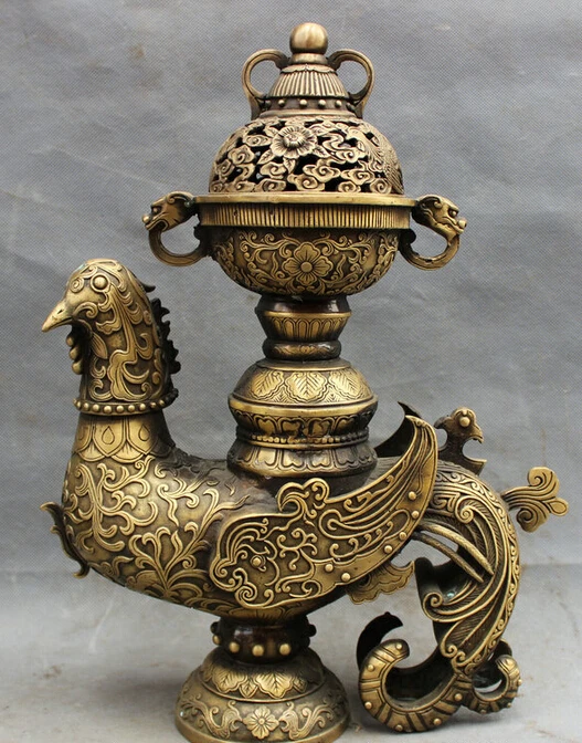 shitou 002244 15" Chinese Bronze Dragon Head Phoenix Zun Statue Flower Incense Burner Censer discount 30% (C0324)
shitou 002244 15" Chinese Bronze Dragon Head Phoenix Zun Statue Flower Incense Burner Censer discount 30% (C0324)