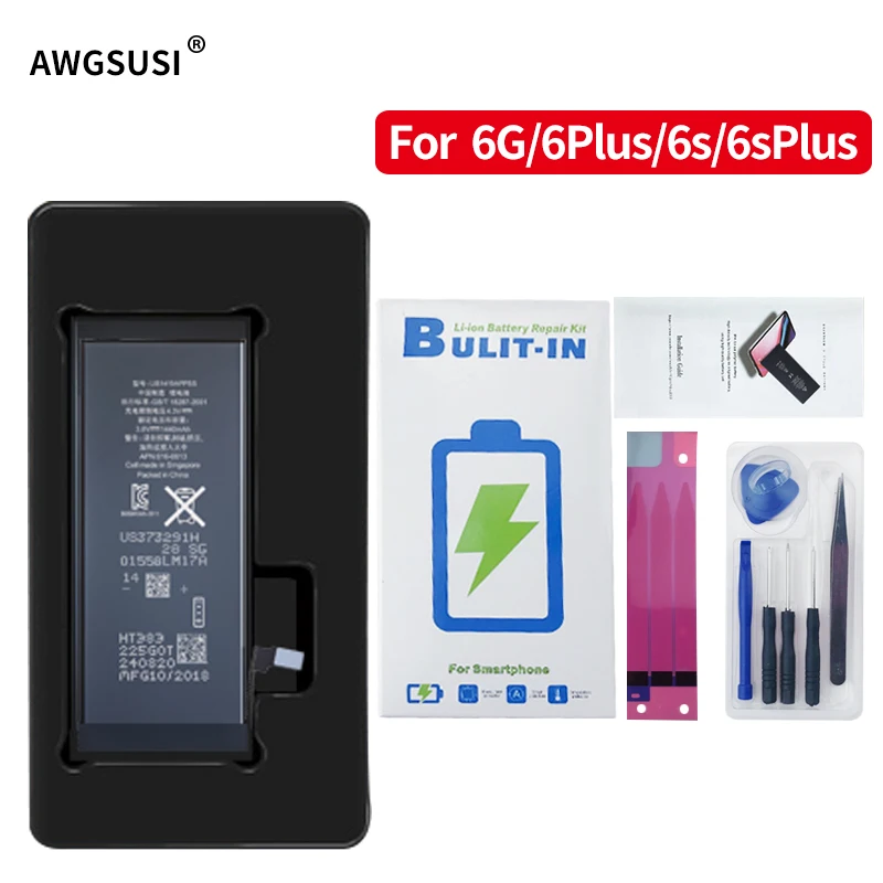 1810/2150/2915/3350mAH Polymer Li-ion Phone Battery For Iphone 6 6P 6SP High Capacity 0 Cycle Replacement Batteries + Free Tools
1810/2150/2915/3350mAH Polymer Li-ion Phone Battery For Iphone 6 6P 6SP High Capacity 0 Cycle Replacement Batteries + Free Tools