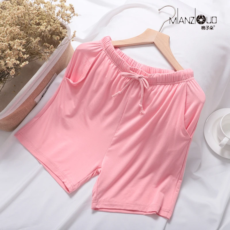 2019 Modal Cotton Woman Casual Summer Ventilate 5 Color Plus Size High Elastical Pyjamas Shorts Lady Homewear Loose With Belt 
2019 Modal Cotton Woman Casual Summer Ventilate 5 Color Plus Size High Elastical Pyjamas Shorts Lady Homewear Loose With Belt