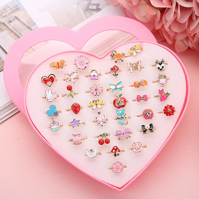 36 Pieces Mixed Assorted Flower Rings For Children Set Gifts Little Girls With Box Of Pink Heart Display Small Accessories Toys
36 Pieces Mixed Assorted Flower Rings For Children Set Gifts Little Girls With Box Of Pink Heart Display Small Accessories Toys