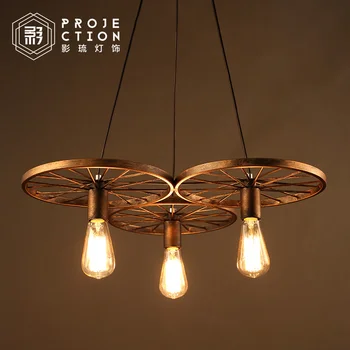 Loft American industrial style vintage wrought iron bar wheel pendant lamp dining room restaurant
Loft American industrial style vintage wrought iron bar wheel pendant lamp dining room restaurant