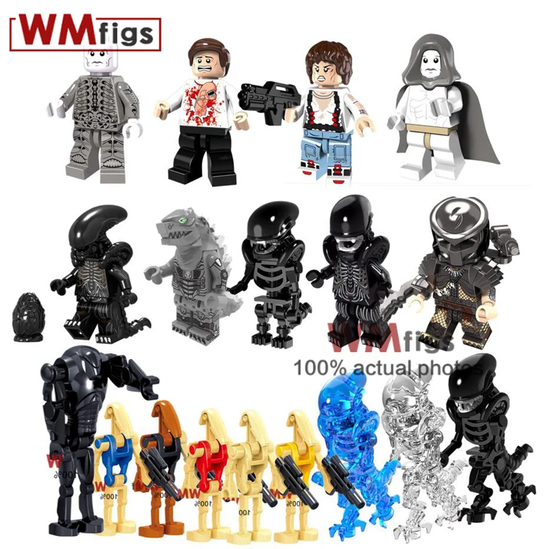Single Legoingly Alien VS Predator Horror Movie Theme Minifig Halloween Prometheus Brick Model Building Blocks Toys for Children
Single Legoingly Alien VS Predator Horror Movie Theme Minifig Halloween Prometheus Brick Model Building Blocks Toys for Children