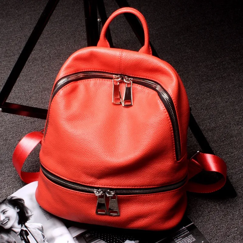 2019 Cowhide Genuine leather backpack high quality real leather backpack women travel fashion student school bag
2019 Cowhide Genuine leather backpack high quality real leather backpack women travel fashion student school bag