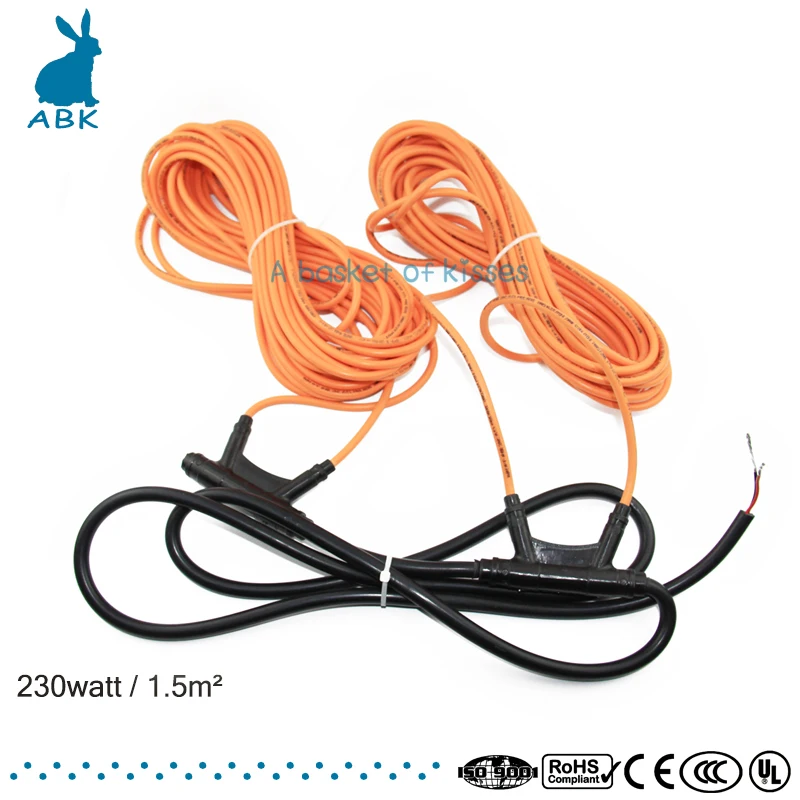 Professional infrared heating cable 24K 17 ohm heating cable Ground heating system
Professional infrared heating cable 24K 17 ohm heating cable Ground heating system