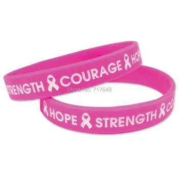 100pcs Ribbon Hope strength courage wristband silicone bracelets free shipping by FEDEX
100pcs Ribbon Hope strength courage wristband silicone bracelets free shipping by FEDEX