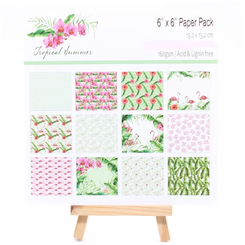 KSCRAFT 12pcs 6" Single-side Printed Tropical Summer pattern creative papercraft art paper handmade scrapbooking kit set book
KSCRAFT 12pcs 6" Single-side Printed Tropical Summer pattern creative papercraft art paper handmade scrapbooking kit set book