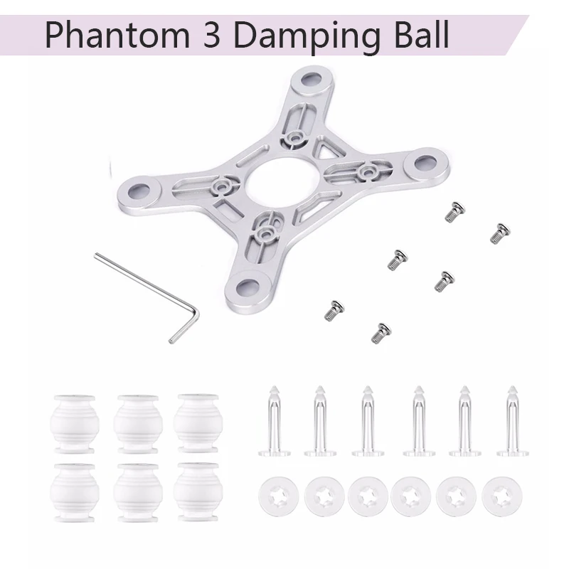 Anti-Vibration Gimbal Mounting Plate Anti-VibrationRubber Damping Ball Anti Drop Pin for DJI Phantom 3A 3P Drone Accessories
Anti-Vibration Gimbal Mounting Plate Anti-VibrationRubber Damping Ball Anti Drop Pin for DJI Phantom 3A 3P Drone Accessories