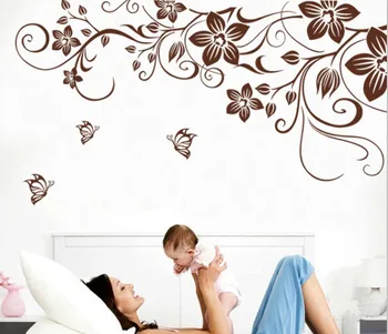 Brown flower vine DIY Vinyl Wall Stickers Home Decor Art Decals 3D Wallpaper Bedroom Sofa house decoration adesivo de parede
Brown flower vine DIY Vinyl Wall Stickers Home Decor Art Decals 3D Wallpaper Bedroom Sofa house decoration adesivo de parede