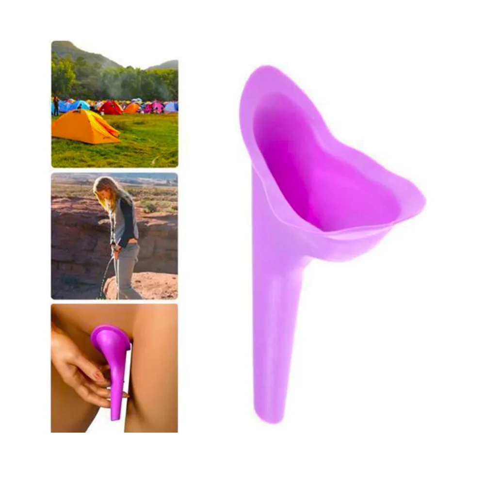 

New Design Women Urinal Outdoor Travel Camping Portable Female Urinal Soft Silicone Urination Device Stand Up & Pee#EW