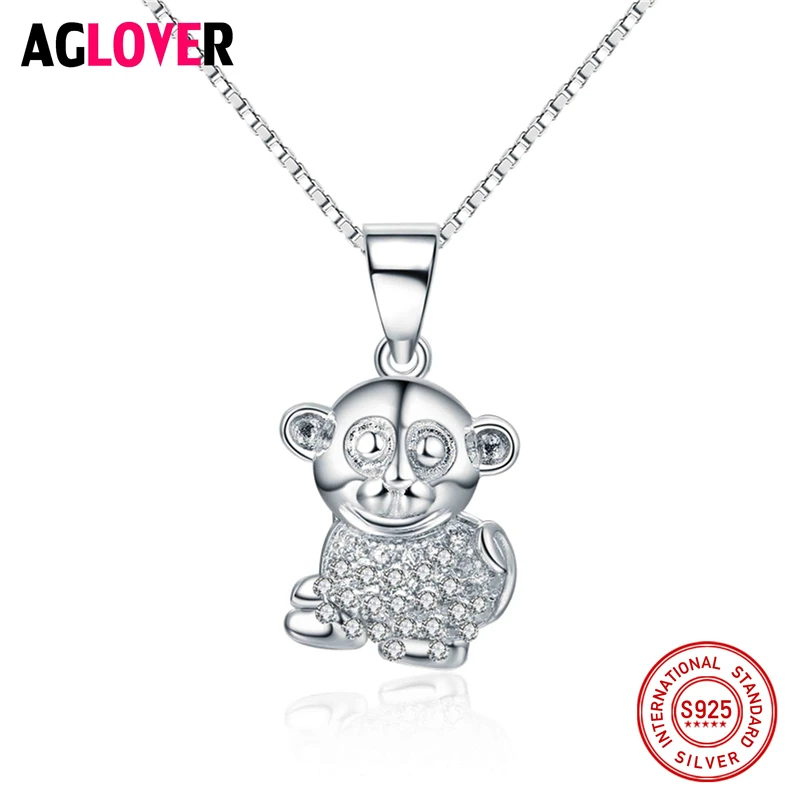 Authentic 100% 925 Sterling Silver Lovely Monkey Exquisite Women Pendant Necklace Luxury Sterling Silver Chain Jewelry
Authentic 100% 925 Sterling Silver Lovely Monkey Exquisite Women Pendant Necklace Luxury Sterling Silver Chain Jewelry
