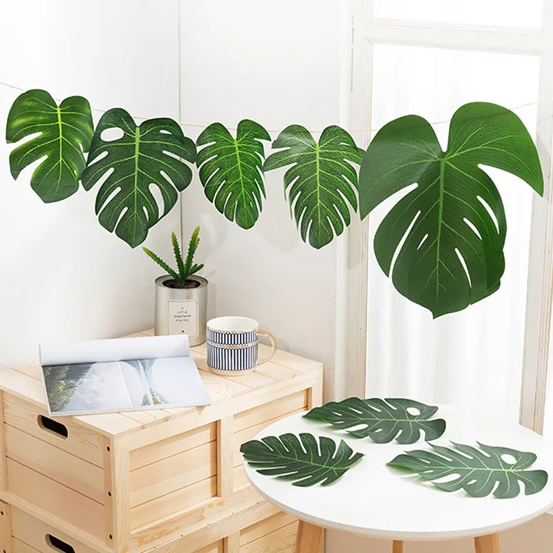 12Pcs Simulation Monstera Artificial Palm Leaves Jungle Beach Theme Home Living Room Table DIY Decorations Multi Size LC
12Pcs Simulation Monstera Artificial Palm Leaves Jungle Beach Theme Home Living Room Table DIY Decorations Multi Size LC