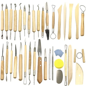 40Pcs Ceramic Clay Tools Kit Pottery Sculpting Tools Set for Beginners Professional Art Crafts, Wood and Steel, Schools and Home
40Pcs Ceramic Clay Tools Kit Pottery Sculpting Tools Set for Beginners Professional Art Crafts, Wood and Steel, Schools and Home