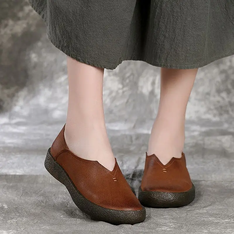 2019 Spring new women's shoes Genuin leather art handmade retro first layer casual heighten flat Solid shoes women Yasilaiya
2019 Spring new women's shoes Genuin leather art handmade retro first layer casual heighten flat Solid shoes women Yasilaiya