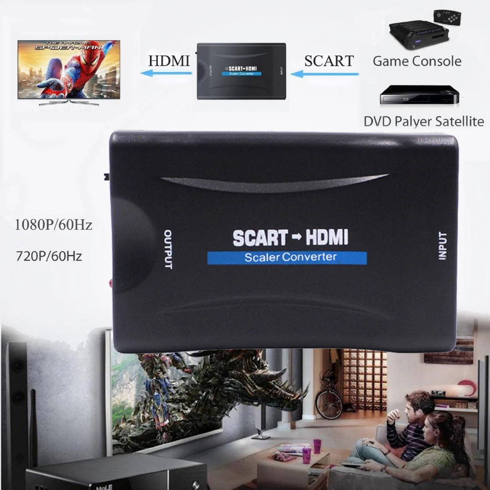 AIXXCO MIINI 1080P SCART To HDMI Converter Video Audio Signal Adapter HD TV With USB Cable
AIXXCO MIINI 1080P SCART To HDMI Converter Video Audio Signal Adapter HD TV With USB Cable
