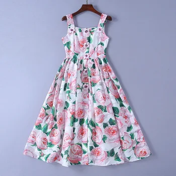 Sequined Rose Floral Printed Midi Ball Gown Dress 2019 Women Summer Elegant Strapless High Quality Runway Dress
Sequined Rose Floral Printed Midi Ball Gown Dress 2019 Women Summer Elegant Strapless High Quality Runway Dress
