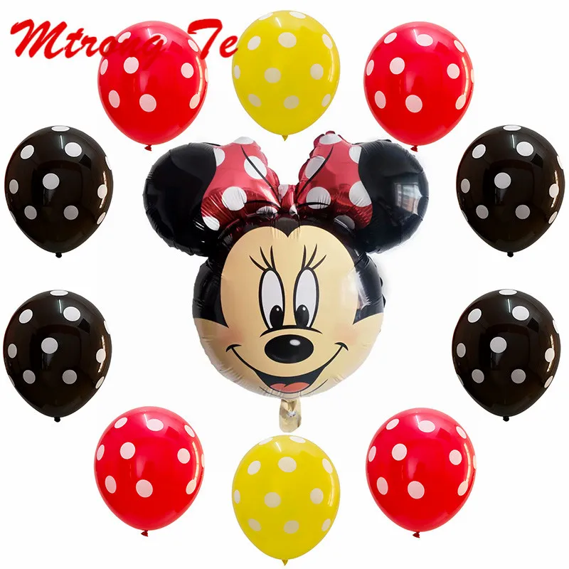 11pcs/lot Red Pink Mickey Minnie Head Balloons Children Birthday Party Polka Dot Latex Helium Balloon Decor Supplies Kids Toys
11pcs/lot Red Pink Mickey Minnie Head Balloons Children Birthday Party Polka Dot Latex Helium Balloon Decor Supplies Kids Toys
