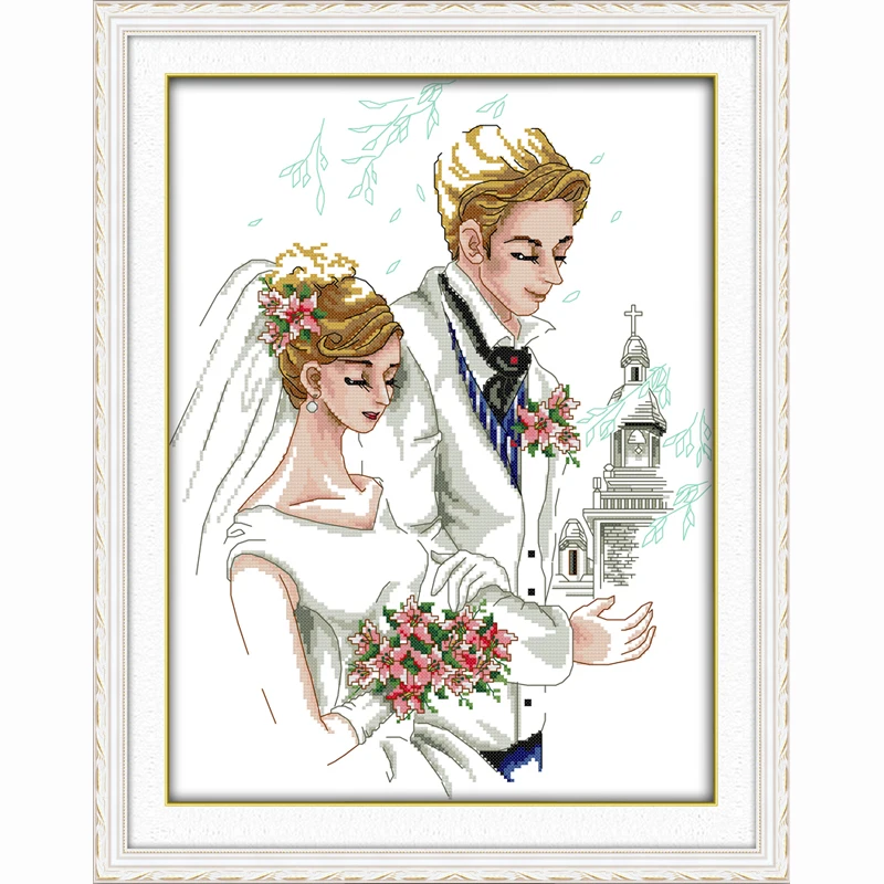 Wedding figure cartoon Modern Needlework DIY Cross stitch Sets For Embroidery kits 11ct Printed painting Counted Cross Stitching
Wedding figure cartoon Modern Needlework DIY Cross stitch Sets For Embroidery kits 11ct Printed painting Counted Cross Stitching