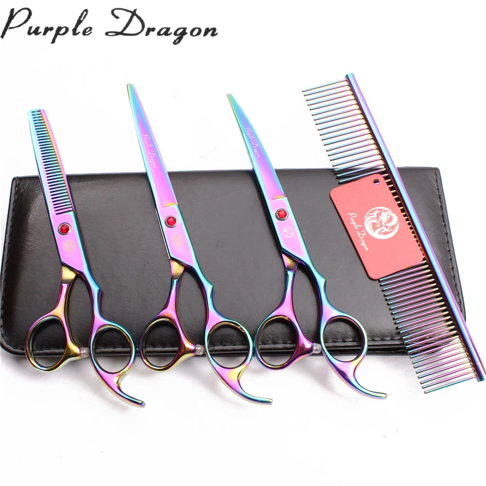 7" Stainless Purple Dragon Colorful Animal Shears Cutting Scissors Thinning Shears Curved Shears Grooming Set Pets Shears Z3003
7" Stainless Purple Dragon Colorful Animal Shears Cutting Scissors Thinning Shears Curved Shears Grooming Set Pets Shears Z3003