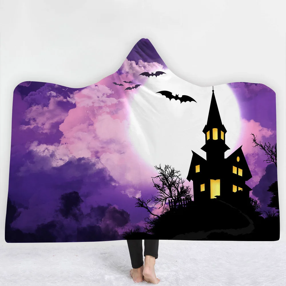 32 Styles Halloween Pumpkin Bat Castle 3D Printed Plush Hooded Blanket for Beds Warm Wearable Soft Fleece Throw Blankets
32 Styles Halloween Pumpkin Bat Castle 3D Printed Plush Hooded Blanket for Beds Warm Wearable Soft Fleece Throw Blankets