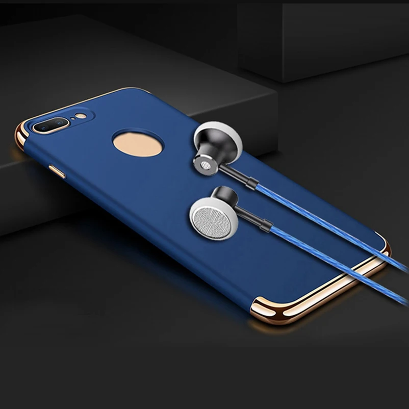 In Ear Earphone Flat Head Metal Headset With Microphone Stereo Earbuds Hifi Bass Headphone for Redmi Note 4X Huawei P10 Computer(10)