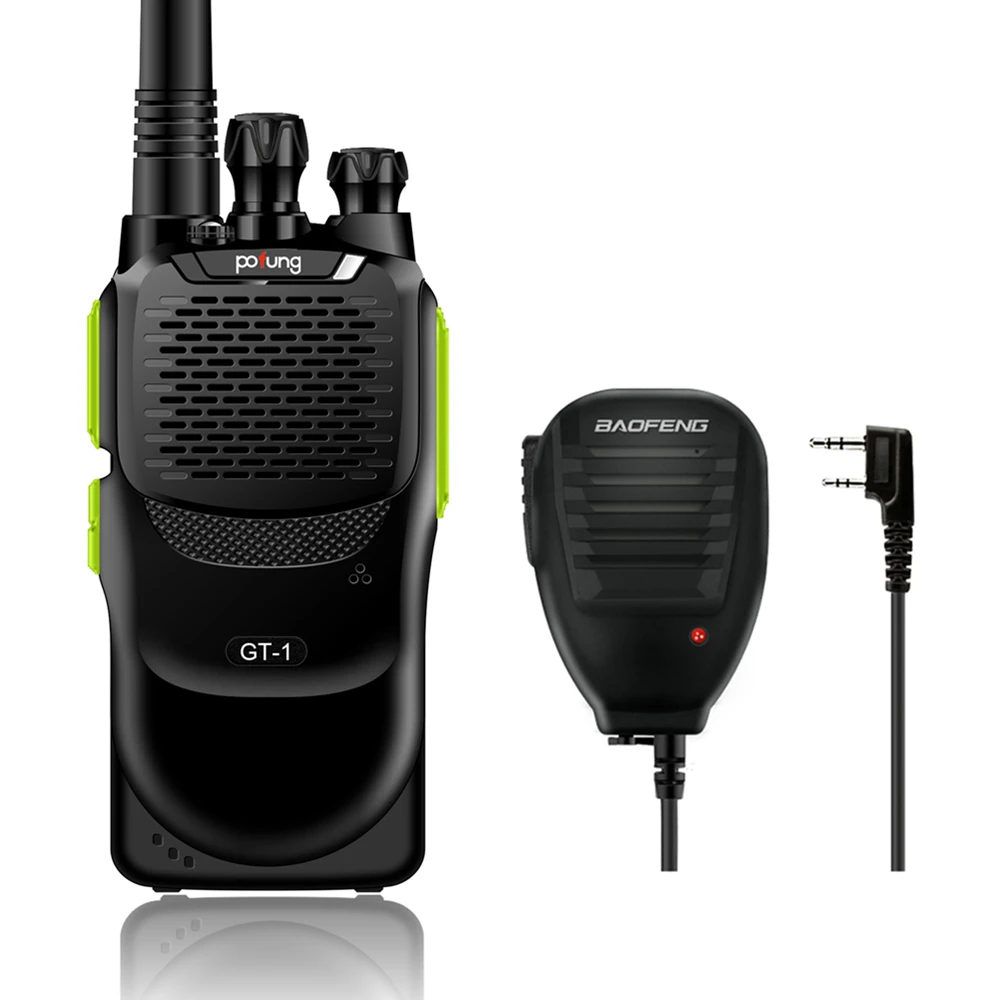Baofeng GT-1 UHF 400-470MHz 5W 16CH FM Two-way Ham Radio Walkie Talkie HT Green Original Remote Speaker
Baofeng GT-1 UHF 400-470MHz 5W 16CH FM Two-way Ham Radio Walkie Talkie HT Green Original Remote Speaker
