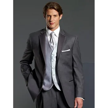 Custom Made Groom Tuxedos Charcoal Grey Notch Lapel Best Groom men suit Wedding Prom mens Suits Bridegroom (Jacket+Pants+vest)
Custom Made Groom Tuxedos Charcoal Grey Notch Lapel Best Groom men suit Wedding Prom mens Suits Bridegroom (Jacket+Pants+vest)