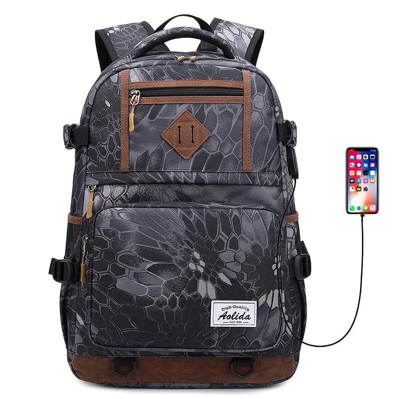 Brand New Mens Backpack Oxford Camouflage Outdoor Sports Travel Bags with USB Port Large Capacity Double Shoulder Schoolbag
Brand New Mens Backpack Oxford Camouflage Outdoor Sports Travel Bags with USB Port Large Capacity Double Shoulder Schoolbag