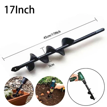 For Planting Bedding Bulbs 450*50mm Steel Pro Tool Drill Bit Seedlngs Accessories 17" Black Spiral Hole Garden
For Planting Bedding Bulbs 450*50mm Steel Pro Tool Drill Bit Seedlngs Accessories 17" Black Spiral Hole Garden