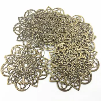 10Pcs Bronze Tone Embelishment Flower Filigree Hollow Purse Bag Decoration Ornament Alloy Jewelry DIY Findings 46x0.5mm 
10Pcs Bronze Tone Embelishment Flower Filigree Hollow Purse Bag Decoration Ornament Alloy Jewelry DIY Findings 46x0.5mm