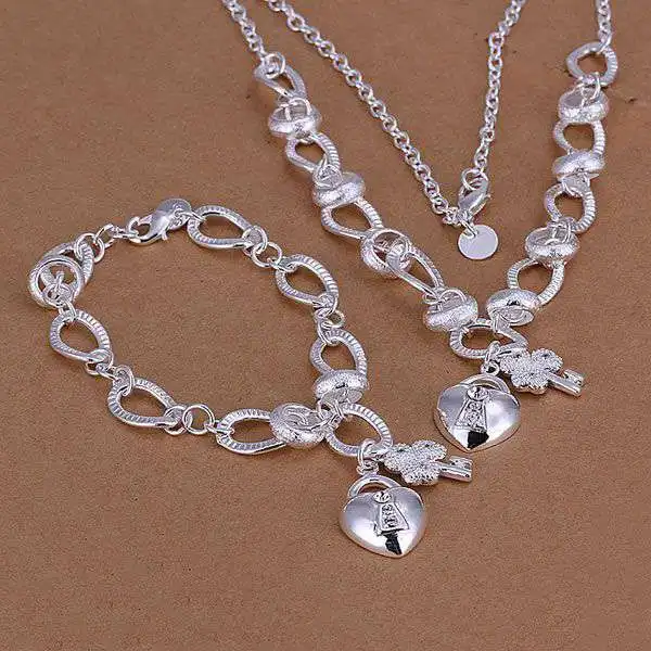 S031 925 sterling silver jewelry set, fashion jewelry set Inlaid Heart Lock And Flower Key /ailaizsa fypaopwa
S031 925 sterling silver jewelry set, fashion jewelry set Inlaid Heart Lock And Flower Key /ailaizsa fypaopwa