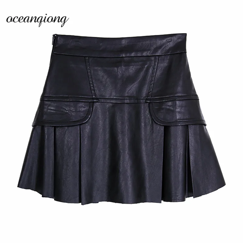 Leather Skirt Short Skirts Womens 2018 Spring Winter Red Black High Waist PU Leather Mini Skirts Plus Size Female Skater Skirt
Leather Skirt Short Skirts Womens 2018 Spring Winter Red Black High Waist PU Leather Mini Skirts Plus Size Female Skater Skirt