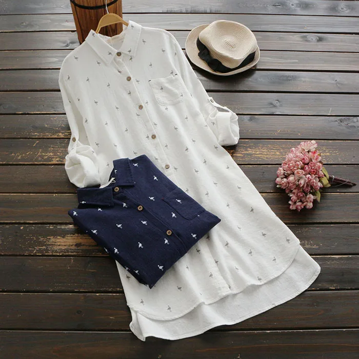 blusas mujer de moda 2019 spring autumn women cardigan cotton casual shirt korean ladies tops crane blouse 
blusas mujer de moda 2019 spring autumn women cardigan cotton casual shirt korean ladies tops crane blouse