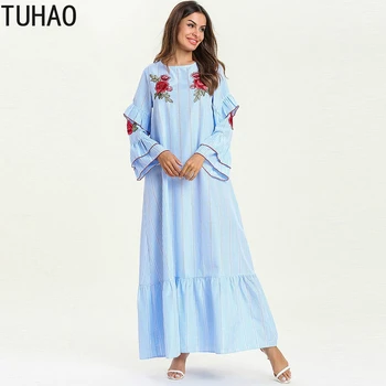 Ruffles Flare Sleeve Plus Size Dress Woman Floral National Lattice Embroidered Long Dresses Elegant Plaid Maxi Dress T7609
Ruffles Flare Sleeve Plus Size Dress Woman Floral National Lattice Embroidered Long Dresses Elegant Plaid Maxi Dress T7609