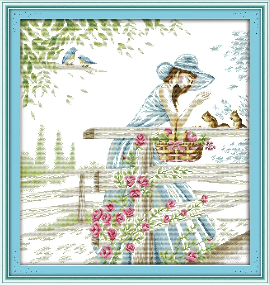 The beautiful girl with squirrels Canvas DMC Counted Cross Stitch Kits printed Cross-stitch set Embroidery Needlework
The beautiful girl with squirrels Canvas DMC Counted Cross Stitch Kits printed Cross-stitch set Embroidery Needlework