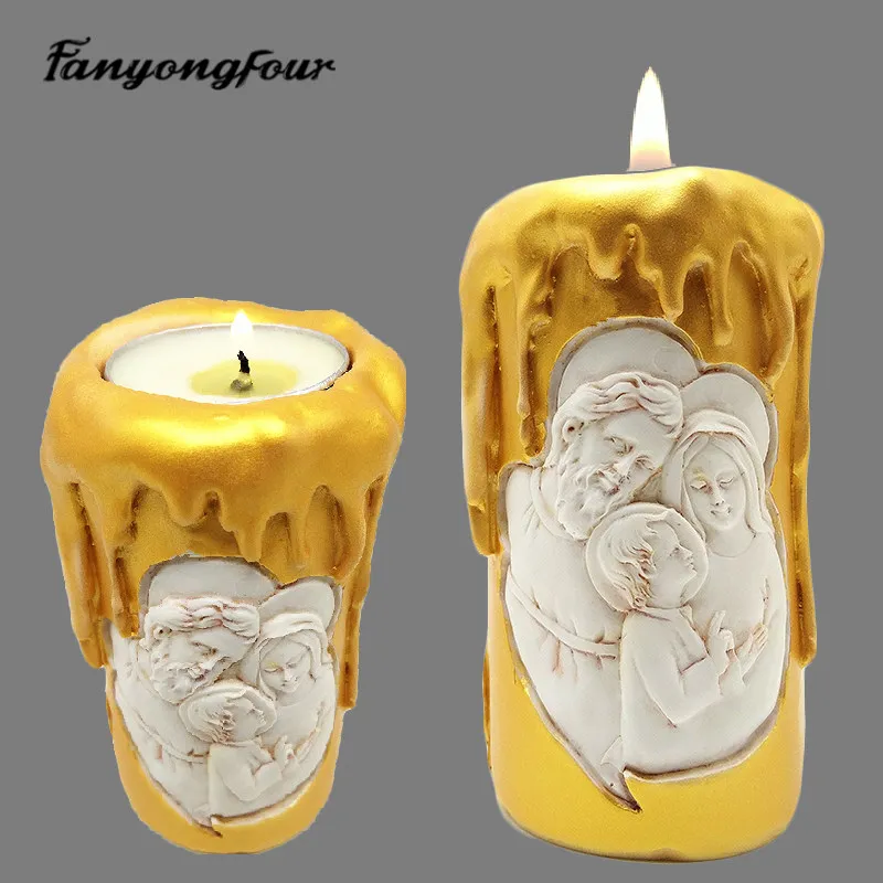 Catholic Holy Family Three Candlestick Silicone Mold Fondant Cake Mold Resin Gypsum Chocolate Candle Mold Free Shipping
Catholic Holy Family Three Candlestick Silicone Mold Fondant Cake Mold Resin Gypsum Chocolate Candle Mold Free Shipping