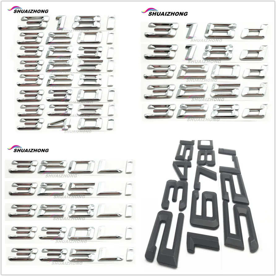 Auto Car rear Boot bumper trunk Discharge Capacity 3D Stickers Decal Number Letter 3d for 318 320 323 325 328 330 335 340 i d Li
Auto Car rear Boot bumper trunk Discharge Capacity 3D Stickers Decal Number Letter 3d for 318 320 323 325 328 330 335 340 i d Li