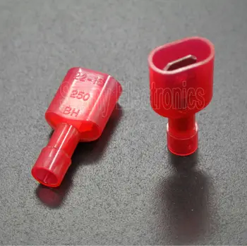 100pcs Red 22/18- Gauge Nylon Male Fully-Insulated Quick Disconnects Wiring Spade Wire Crimp Terminal
100pcs Red 22/18- Gauge Nylon Male Fully-Insulated Quick Disconnects Wiring Spade Wire Crimp Terminal