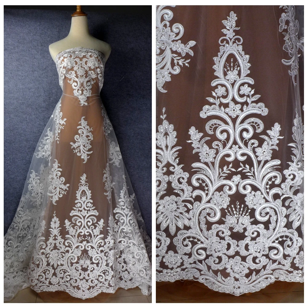 Кружевная ткань для свадебного платья La Belleza Off/чисто-белая, с блестками, шириной 51 дюйм, 1 ярд
Кружевная ткань для свадебного платья La Belleza Off/чисто-белая, с блестками, шириной 51 дюйм, 1 ярд
