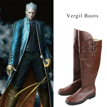 Game DMC5 Costume Vergil Cosplay Boots Leather Shoes Men High Boots Prop Adult Halloween Christmas Party Accessories Custom Made
Game DMC5 Costume Vergil Cosplay Boots Leather Shoes Men High Boots Prop Adult Halloween Christmas Party Accessories Custom Made