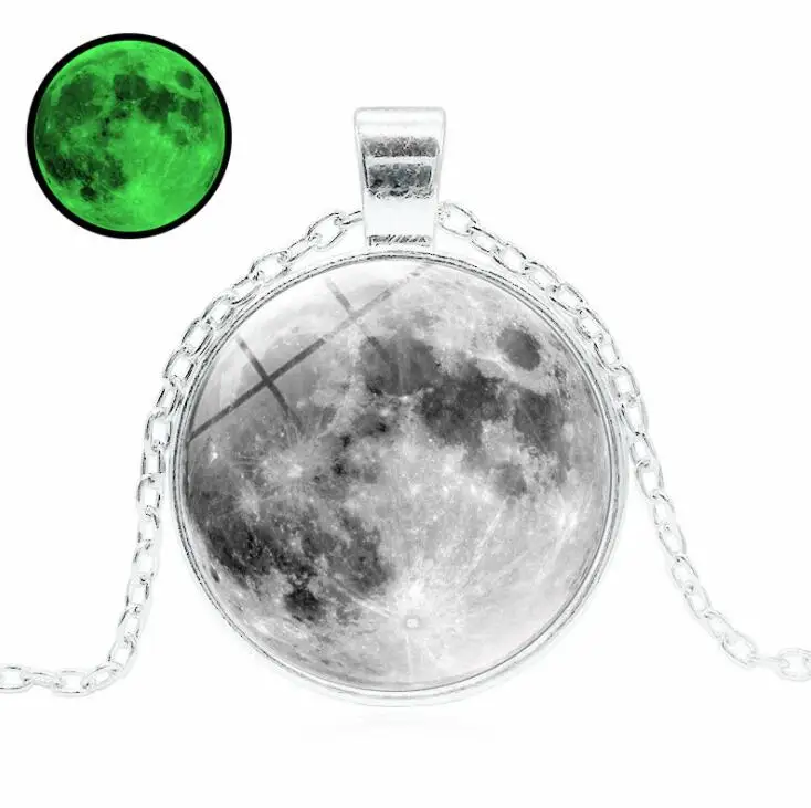 2018 New Hot Glowing in the Dark Galaxy Moon Pendant Necklace For Women Jewelry Luminous Necklace Vintage Silver Color Chain
2018 New Hot Glowing in the Dark Galaxy Moon Pendant Necklace For Women Jewelry Luminous Necklace Vintage Silver Color Chain