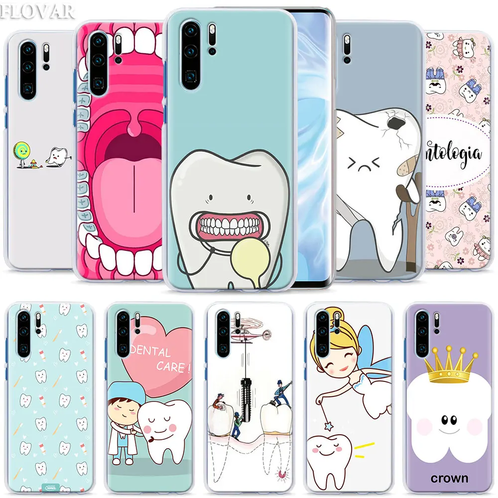 Чехол для телефона с зубными зубами Huawei P30 Pro P10 P20 Lite P8 P9 P Smart Plus|Бамперы| |