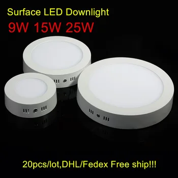 9W/15W/25W Round Led Panel Light Surface Mounted Downlight lighting Led ceiling down AC 85-265V + Driver DHL Free ship
9W/15W/25W Round Led Panel Light Surface Mounted Downlight lighting Led ceiling down AC 85-265V + Driver DHL Free ship
