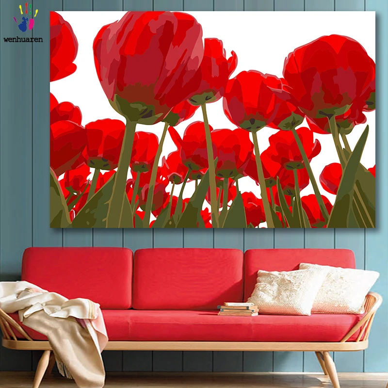 DIY colorings pictures by numbers with colors Tulip red flower sea picture drawing painting by numbers framed Home
DIY colorings pictures by numbers with colors Tulip red flower sea picture drawing painting by numbers framed Home