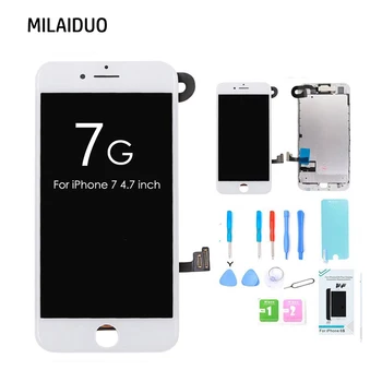 LCD Display For iPhone 7 7g with 3D Touch Screen Digitizer Full Assembly Replacement +Front Camera+Sensor+Ear Speaker with Tools
LCD Display For iPhone 7 7g with 3D Touch Screen Digitizer Full Assembly Replacement +Front Camera+Sensor+Ear Speaker with Tools