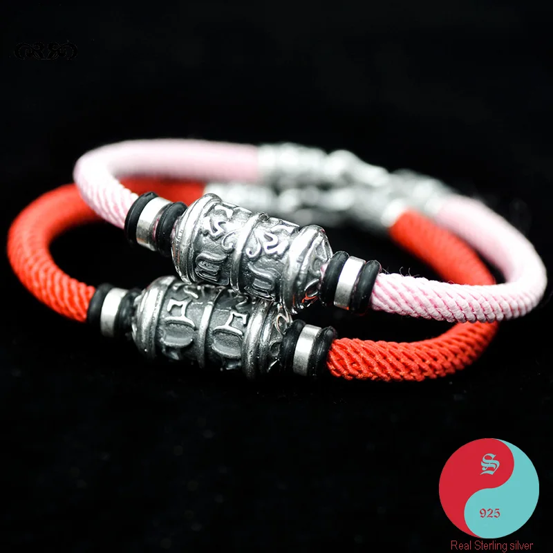 Men Buddhism Real Pure S925 sterling silver handmade buddhist tibetan knot rope Retro couple bracelet Prayer Fine Jewelry Women
Men Buddhism Real Pure S925 sterling silver handmade buddhist tibetan knot rope Retro couple bracelet Prayer Fine Jewelry Women